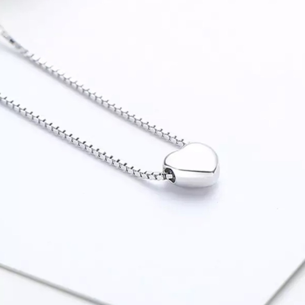 NEW 925 STERLING SILVER NECKLACE PENDANT NECKLACE HEART NECKLACE - Picture 7 of 7